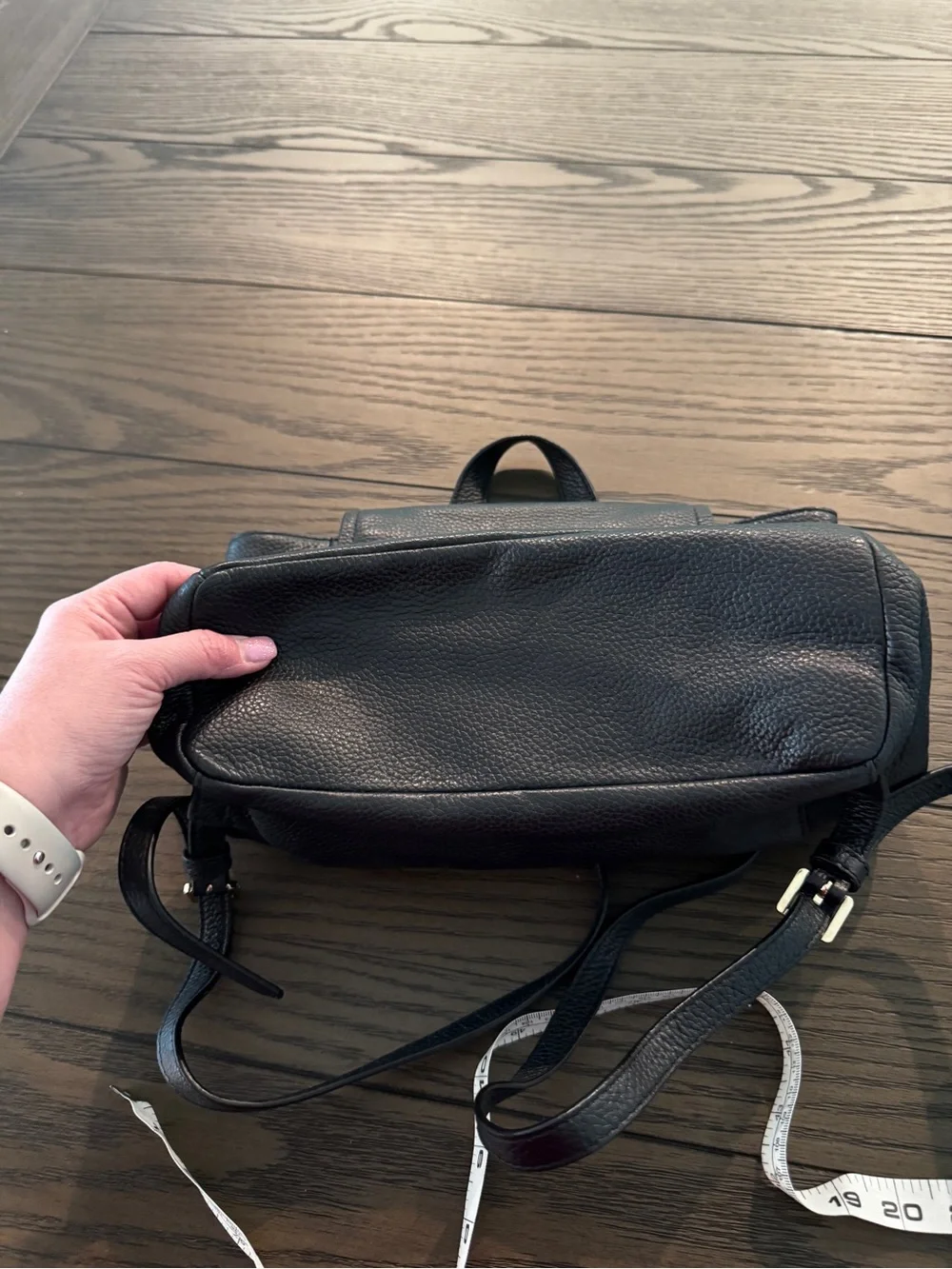Michael Kors Black Leather Backpack